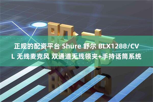 正规的配资平台 Shure 舒尔 BLX1288/CVL 无线麦克风 双通道无线领夹+手持话筒系统