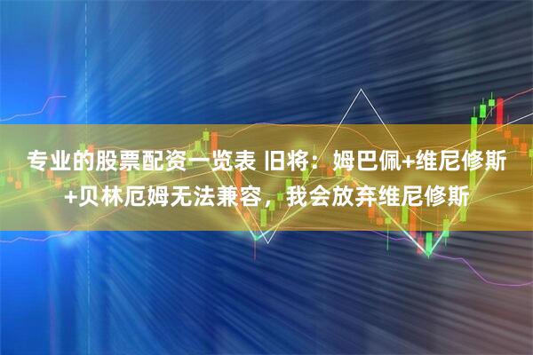 专业的股票配资一览表 旧将：姆巴佩+维尼修斯+贝林厄姆无法兼容，我会放弃维尼修斯